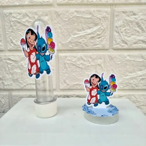 Kit 75 Peças Lembrancinhas Personalizadas Stitch Sorveteria