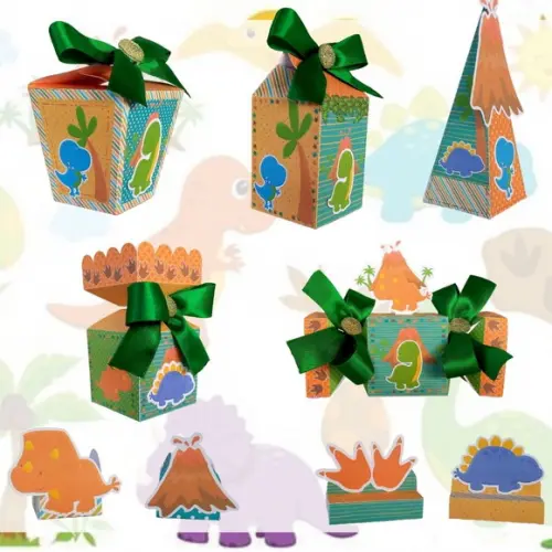 Kit: 110 Peças Lembrancinhas Personalizadas Dinossauro Bebe