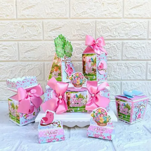Kit: 110 Peças Lembrancinhas Personalizadas Jardim Encantado