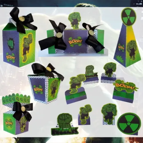 Kit: 145 Peças Lembrancinhas Personalizadas Hulk