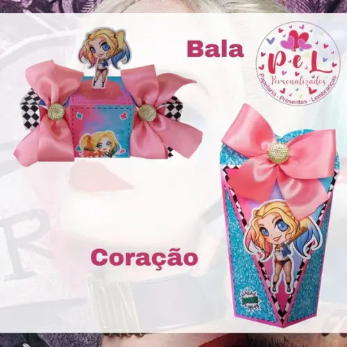 Kit: 18 Lembrancinhas Personalizadas Arlequina