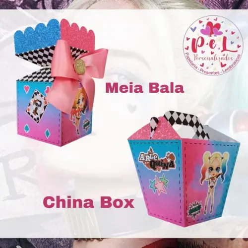 Kit: 18 Lembrancinhas Personalizadas Arlequina