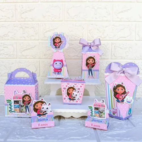 Kit: 25 Caixas Personalizadas a Casa Magica da Gaby