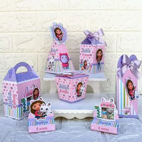 Kit: 30 Caixas Personalizadas a Casa Magica da Gaby