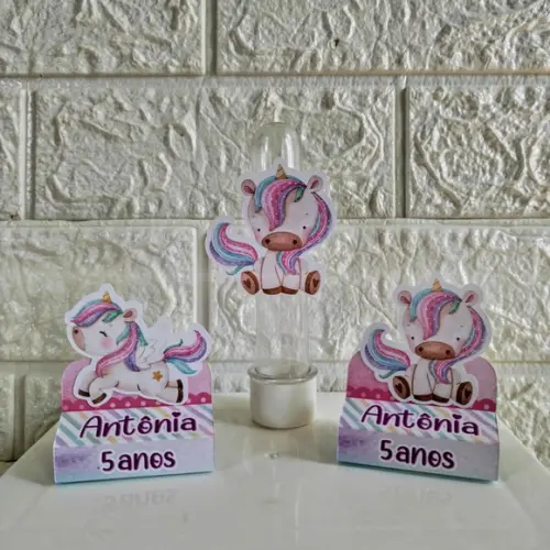 Kit: 30 Caixas Personalizadas Unicornio