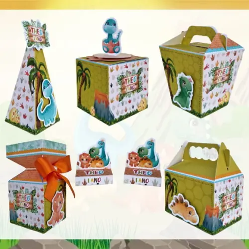 Kit: 45 Peças Lembrancinhas Personalizadas Dino Baby