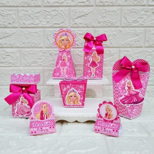 Kit: 46 Peças Lembrancinhas Personalizadas Barbie