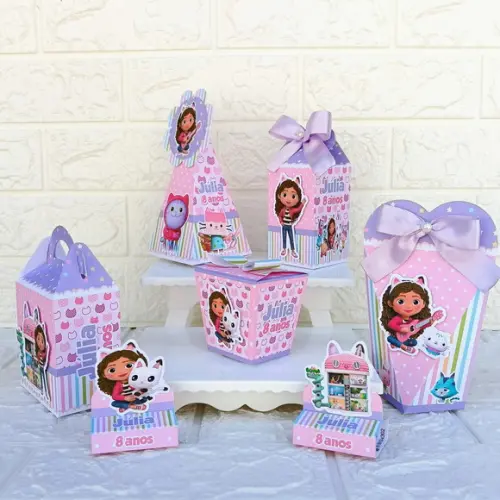 Kit: 50 Caixas Personalizadas a Casa Magica da Gaby
