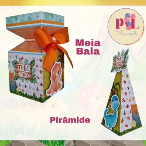 Kit: 60 Peças Lembrancinhas Personalizadas Dino Baby