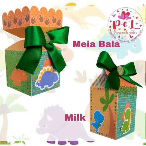 Kit: 60 Peças Lembrancinhas Personalizadas Dinossauro Bebe