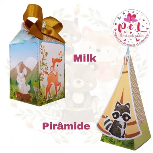 Kit: 75 Peças Lembrancinhas Bosque Encantado Menino