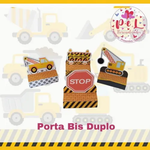 Kit: 75 Peças Lembrancinhas Personalizadas Construção
