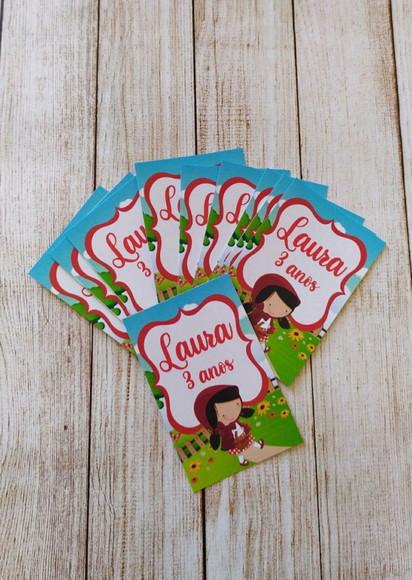 Adesivo Chapeuzinho Vermelho Personalizados para Tubetes lembranc