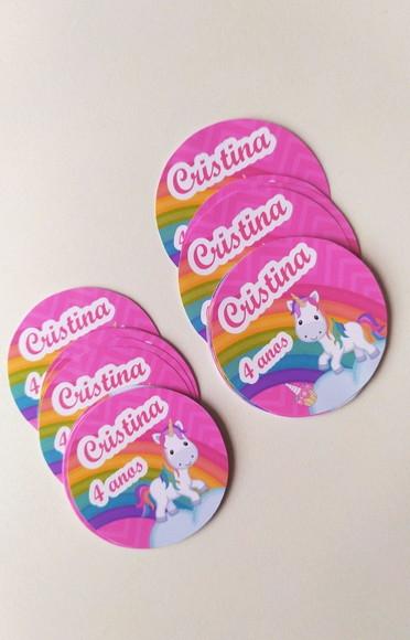 Adesivos Latinha Mint Unicórnio Baby