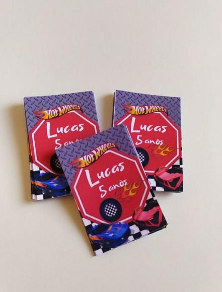 Adesivos Tubetes para lembrancinhas Hot Wheels Personalizados