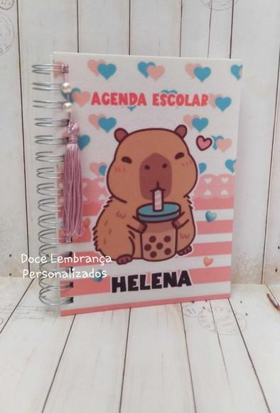 Agenda Escolar Capivara com Capa Personalizada