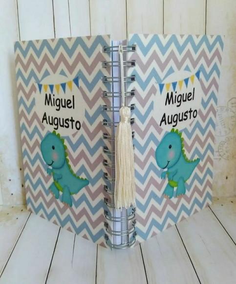Agenda Escolar com Capa Personalizada Dino Baby