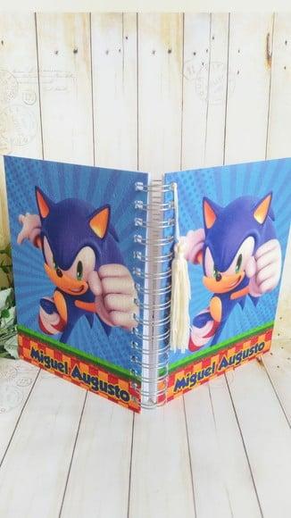 Agenda Escolar com Capa Personalizada Sonic
