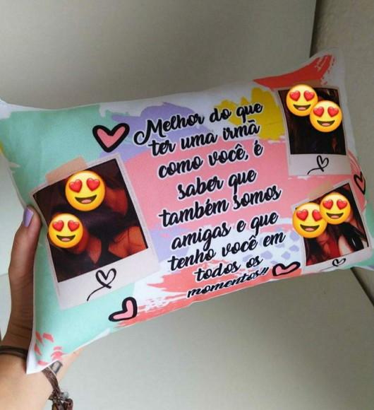 Almofada Personalizada Irmãs com Foto