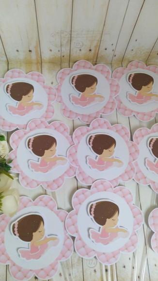 Aplique Centro de Mesa Personalizado Bailarina