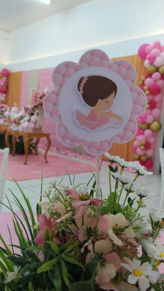 Aplique Centro de Mesa Personalizado Bailarina