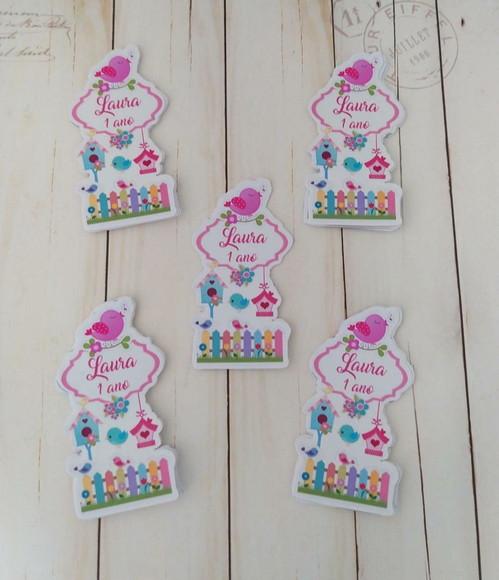 Aplique/tag para Tubetes Jardim Encantado lembrancinha