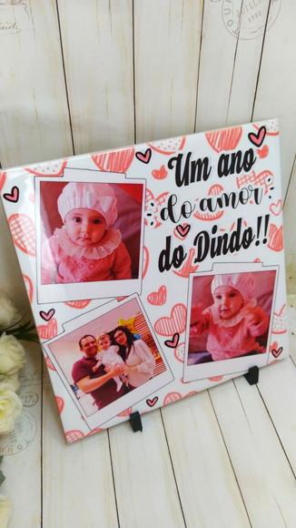 Azulejo Decorativo Personalizado Com Foto Amor Do Dindo