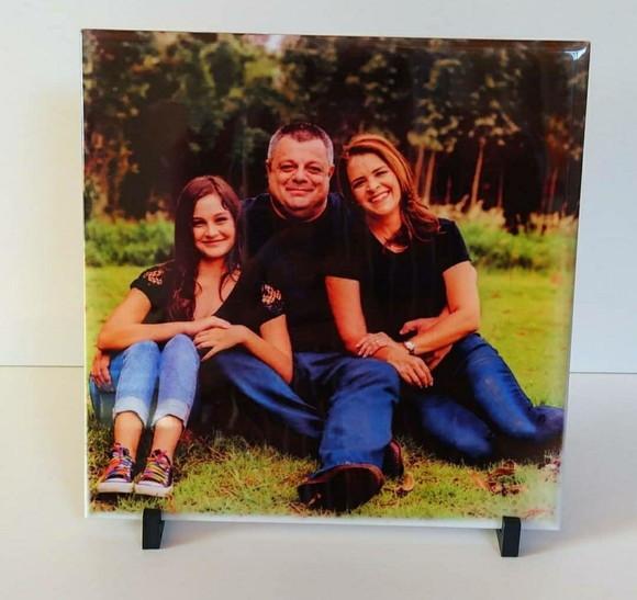 Azulejo Decorativo Personalizado com Foto Família
