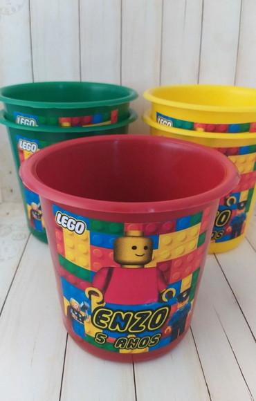 Baldinho de Pipoca Personalizado Lego