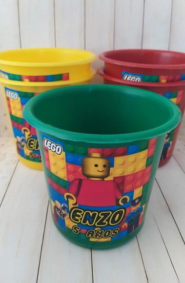 Baldinho de Pipoca Personalizado Lego