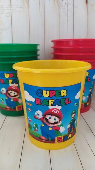 Baldinho de Pipoca Personalizado Super Mario