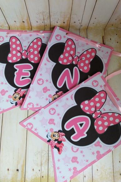 Bandeirola Minnie Rosa