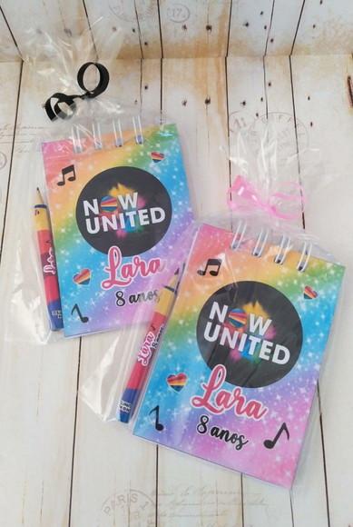 Bloquinho Personalizado Now United Com Mini Lápis