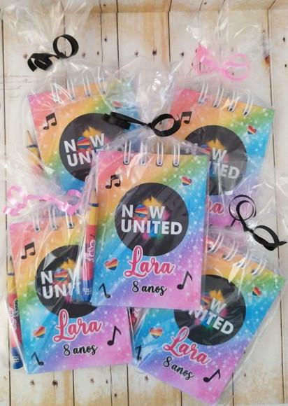 Bloquinho Personalizado Now United Com Mini Lápis