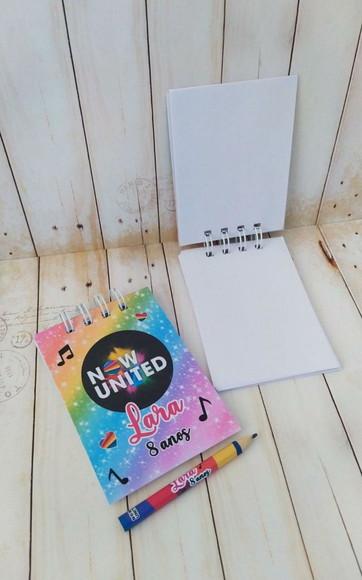 Bloquinho Personalizado Now United Com Mini Lápis
