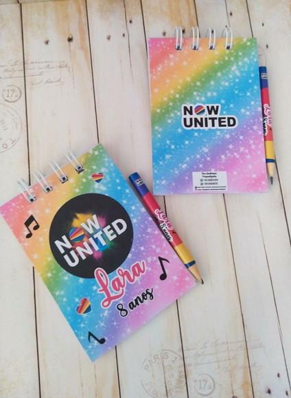 Bloquinho Personalizado Now United Com Mini Lápis