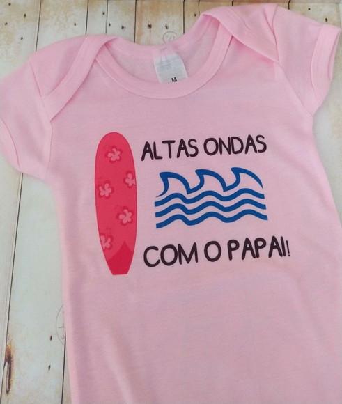 Body Personalizado Surfista Altas Ondas com o Papai