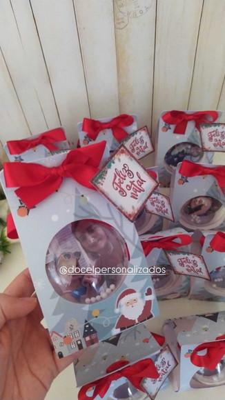 Bolinha de Natal com Caixinha Presente Brinde Fim de Ano