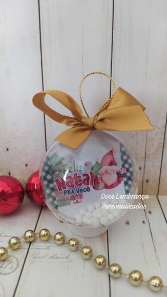 Bolinha de Natal Personalizada com Mensagem Natal Fim de Ano