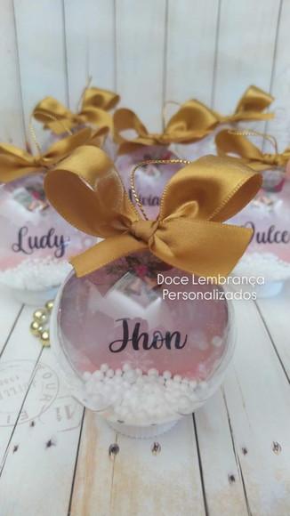 Bolinha de Natal Personalizada com Nome Natal Fim de Ano