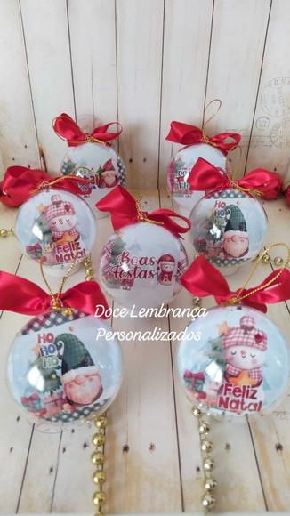 Bolinha de Natal Personalizada com Mensagem Natal Fim de Ano