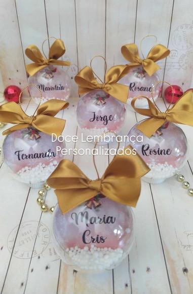 Bolinha de Natal Personalizada com Nome Natal Fim de Ano