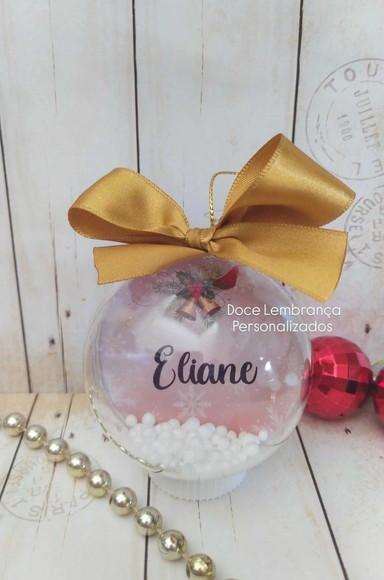 Bolinha de Natal Personalizada com Nome Natal Fim de Ano