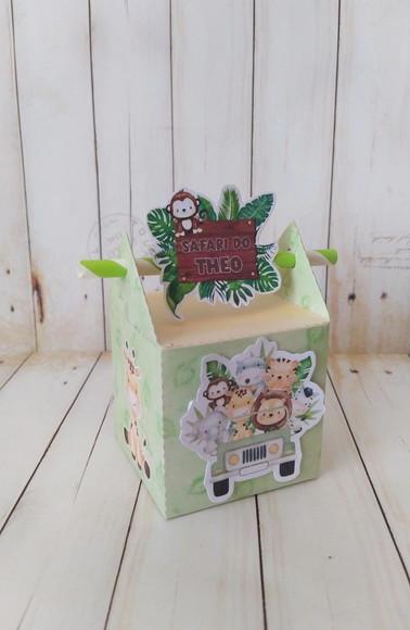 Caixa Canudo Safari Baby Personalizada