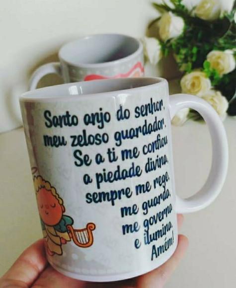 Caixa Convite Padrinhos de Batismo com Caneca