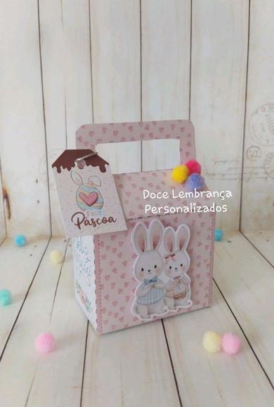 Caixa Maletinha Lembrancinha Páscoa Coelhinho