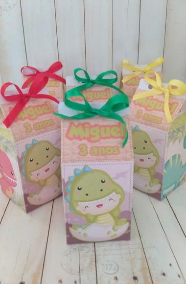 Caixa Milk Dinossauro/dino Baby Personalizada
