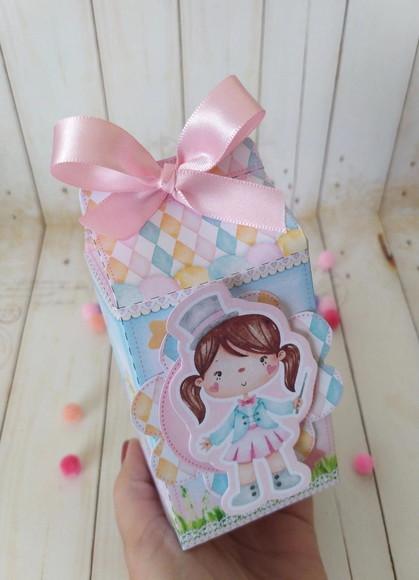 Caixa Milk Circo Rosa Personalizada