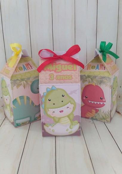 Caixa Milk Dinossauro/dino Baby Personalizada