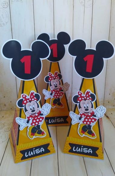 Caixa Pirâmide Personalizada Minnie